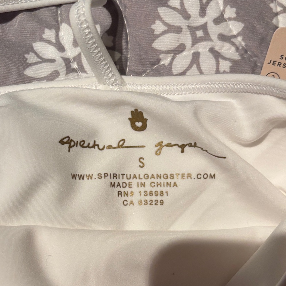 Spiritual Gangster Kaci Asymmetric Active Dress White One Shoulder Tennis S NEW - Picture 3 of 8